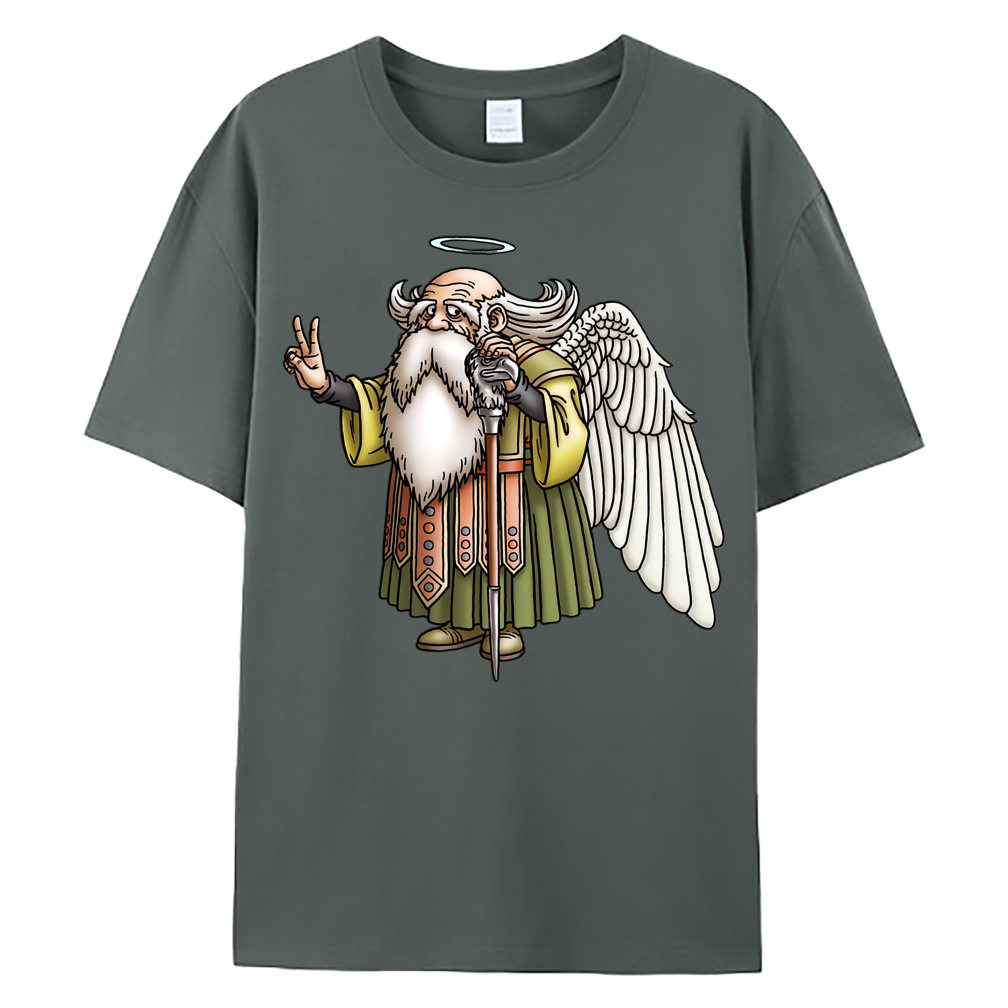（画像用） ドラゴンクエスト Doragon Kuesuto Dragon Quest 綿100％ メンズ半袖Tシャツ｜肌触りやわらか＆通気性